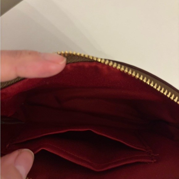 Coach Brown Wristlet with Red Apple Print (RARE) - Picture 3 of 4